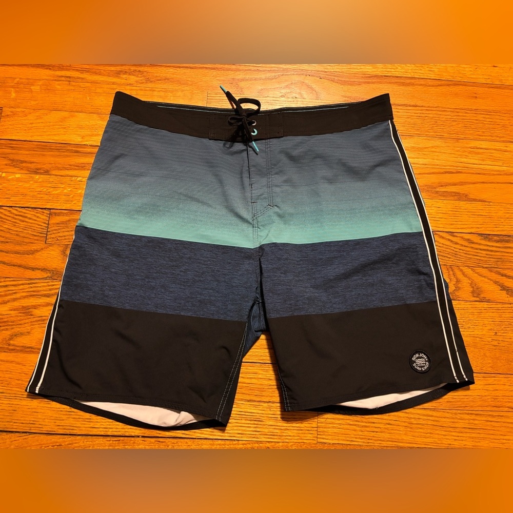 Ron Jon Black and Blue Gradient Board Shorts